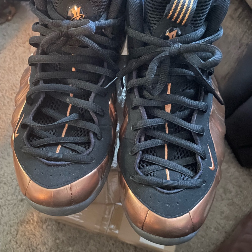 Nike Foamposite One OG 2010 Copper Penny Metallic Basketball Shoes, Size 11